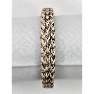 Vintage Western Braided Natural Horsehair Adjustable Sliding Knot Bracelet